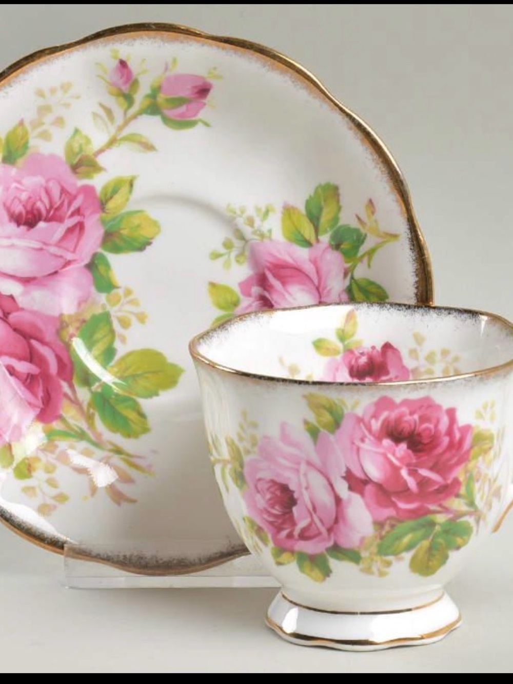 Vintage Royal Albert American Beauty teacup saucer set
